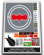 Replacement Sticker for Set 76052 - Batman Classic TV Series - Batcave