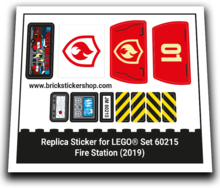 Replacement Sticker for Set 60215 - Fire Station