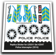 Replacement Sticker for Set 42047 - Police Interceptor