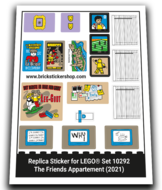Replacement Sticker voor Set 10292 - The Friends Appartement