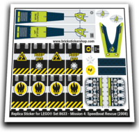 Replacement Sticker for Set 8633 - Mission 4 - Speedboat Rescue