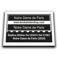 Replacement Sticker for Set 21061 - Notre Dame de Paris