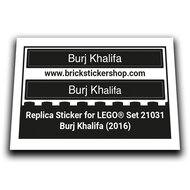 Replacement Sticker for Set 21031 - Burj Khalifa