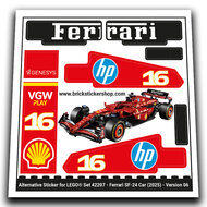 Alternative Sticker for Set 42207 - Ferrari SF-24 Car (Version 06)