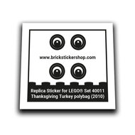 Replacement Sticker for Set 40011 - Thanksgiving Turkey polybag