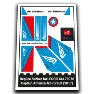Replacement Sticker for Set 76076 - Captain America Jet Pursuit