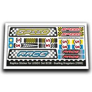 Replacement Sticker for Set 8238 - Dueling Dragsters