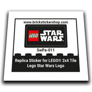 Custom Sticker - Star Wars Logo 2x4 Tile