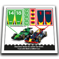 Replacement Sticker for Set 60445 - Truck with RB20 &amp; AMR24 Cars