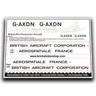 Alternative Sticker for Set 10318 - Concorde (Version 11, Pre-Production, 1969)