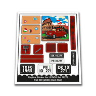 Replacement Sticker for Set 10271 - Fiat 500 (Dark Red)