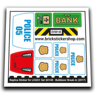 Replacement Sticker for Set 60140 - Bulldozer Break-in