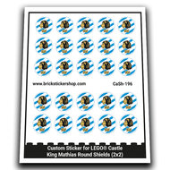 Custom Sticker - King Mathias Round Shields