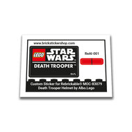 Custom Sticker - DeathTrooper Helmet &ndash; SW Lego Helmet Collection style by Albo.Lego