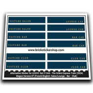 Alternative Sticker for Set 21344 - The Orient Express Train (Version 7)