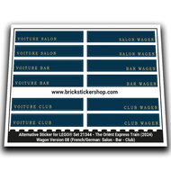 Alternative Sticker for Set 21344 - The Orient Express Train (Version 8)