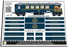 Custom Sticker for Rebrickable MOC-167870 - Orient Express Observation Car (Version 1)