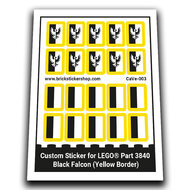 Custom Sticker - Black Falcon Vests (Yellow)