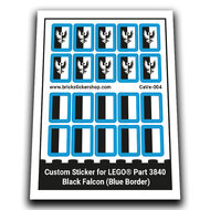 Custom Sticker - Black Falcon Vests (Blue)