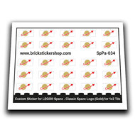 Custom Sticker - Classic Space Logo (Gold) for 1x2 tile