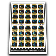 Custom Sticker - Space Ice Planet Gold Torsos