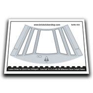 Custom Sticker for Star Wars - Cone Half 10 x 5 x 6 with Millenium Falcon Cockpit Pattern