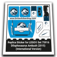 Replacement Sticker for Set 76916 - Dilophosaurus Ambush (International Version)