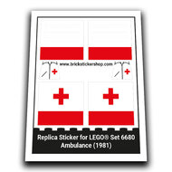 Replacement Sticker for Set 6680 - Ambulance