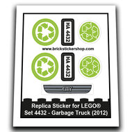 Replacement Sticker for Set 4432 - Garbage Truck