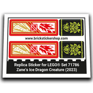 Replacement Sticker for Set 71786 - Zane&#039;s Ice Dragon Creature