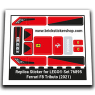 Replacement Sticker for Set 76895 - Ferrari F8 Tributo