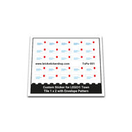 Custom Sticker - Tile 1 x 2 with Envelope Pattern