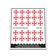 Custom Sticker - Templars Round Shields Version 2