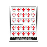 Custom Sticker - Templars Triangular Shields Version 2