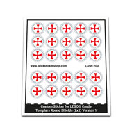Custom Sticker - Templars Round Shields Version 1