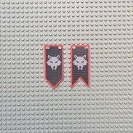 Custom Cloth - Banner with NEW Wolfpack Sigil on Black Background