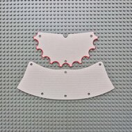 Custom Cloth - Castle Pavilion Tent with Broken White and Red Line