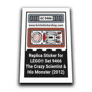 Replacement Sticker for Set 9466 - The Crazy Scientist &amp; His Monster