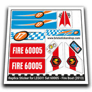Replacement Sticker for Set 60005 - Fire Boat