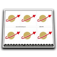 SpPa-036 - Classic Space Logo (Gold) for 6 x 5 Brick and Panel - SpPa-036 - Afbeelding 1