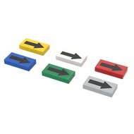 SpPa-037 - T - Black Arrow Pattern for 1x2 Tile - SpPa-037 - Afbeelding 2