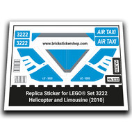 Replacement Sticker for Set 3222 - Helicopter and Limousine