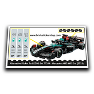 Alternative Sticker for Set 77244 - Mercedes-AMG W15 Car