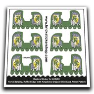 Horse Barding, Kingdoms Dragon Shield and Armor Pattern - CaBg-006 - Afbeelding 1