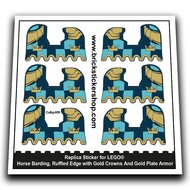 Horse Barding, Gold Crown With Gold Plate Armor - CaBg-009 - Afbeelding 1