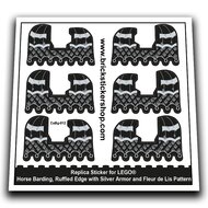 Horse Barding, Silver Armor and Fleur de Lis Pattern - CaBg-012 - Afbeelding 1