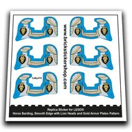 Horse Barding, Lion Heads and Gold Armor Plates Pattern - CaBg-015 - Afbeelding 1