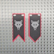Cloth Banner with Wolfpack Sigil on Black Background - CaBa-009 - Afbeelding 1