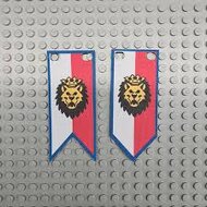 Cloth Banner with Royal Knight Lion on Red, White and Blue Background - CaBa-013 - Afbeelding 1
