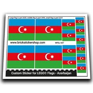 Flag of Azerbaijan - WFEu-007 - Afbeelding 1